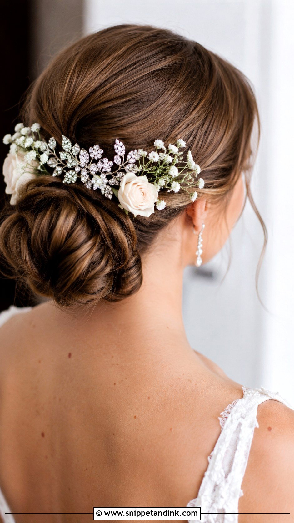 Bridal Bun With Hair Accessories - Snippet and Ink - 25 Easy Bridal Hairstyles