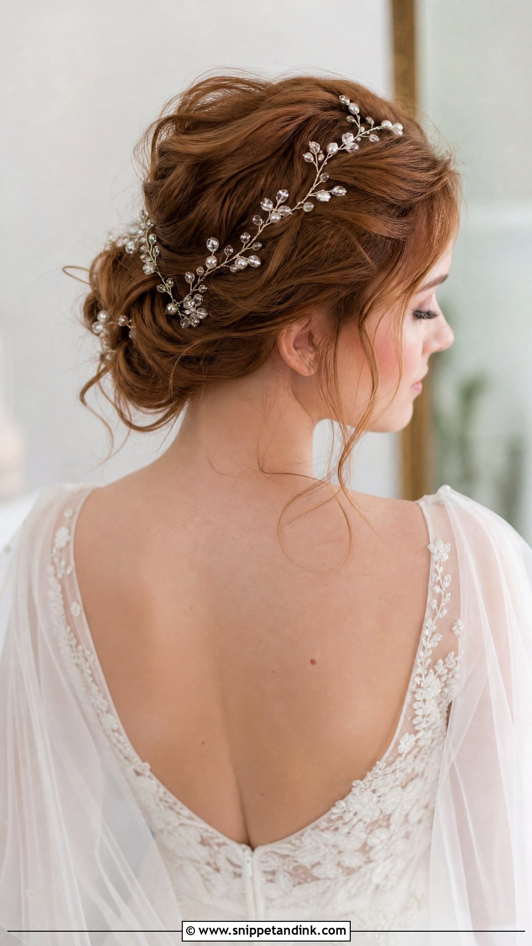 Bridal Bun With Hair Vine - Snippet and Ink - 25 Bridal Bun Hairstyles Brides