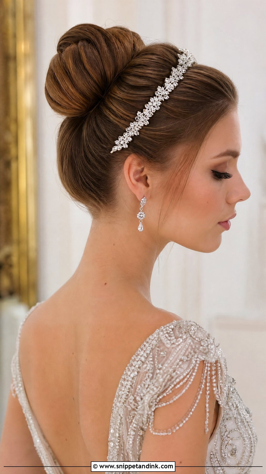 Bridal Bun With Headband - Snippet and Ink - 25 Bridal Bun Hairstyles Brides