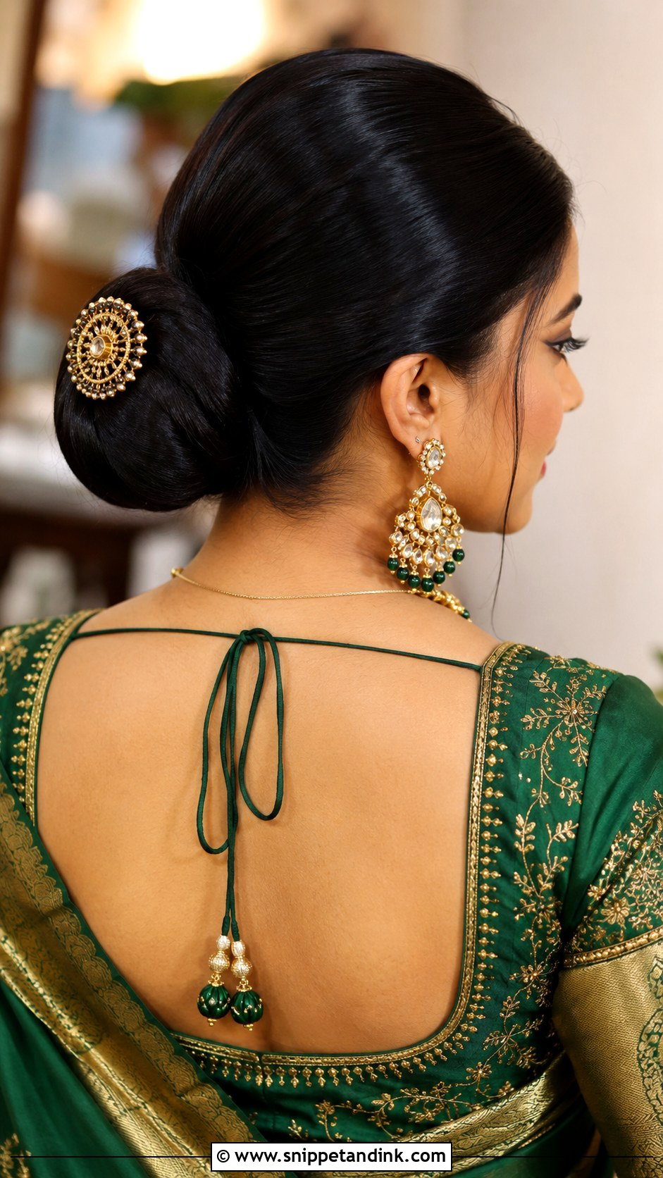 Bridal Bun With Juda Pin - Snippet and Ink - 15 Indian Wedding Bridal Hair Bun Ideas