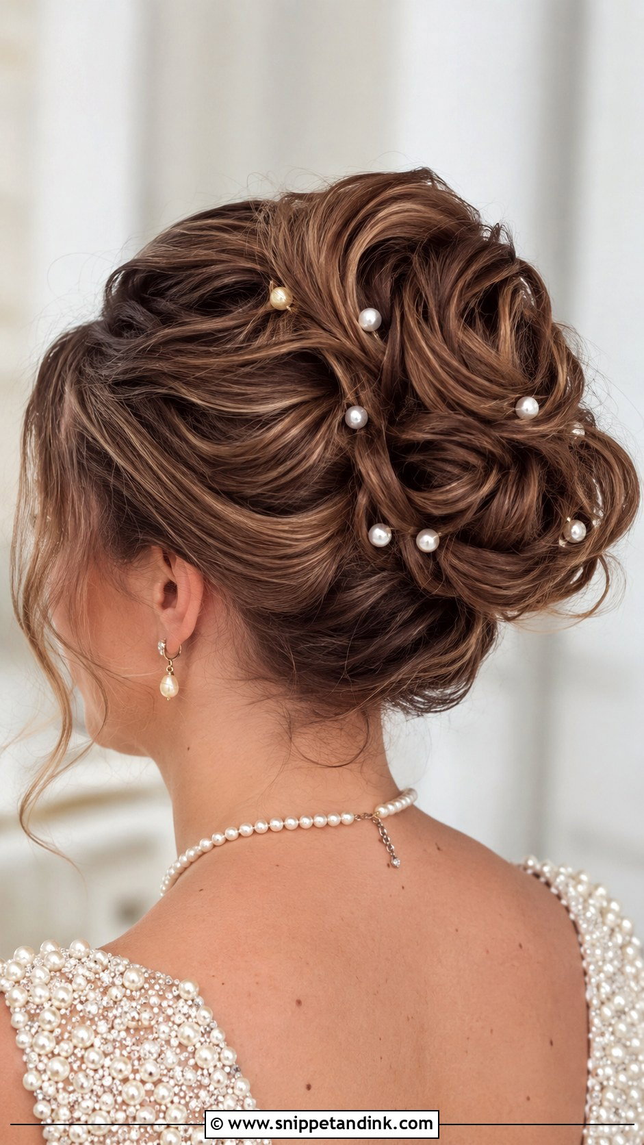 Bridal Bun With Pearls - Snippet and Ink - 20 Bridal Bun Hairstyle Ideas