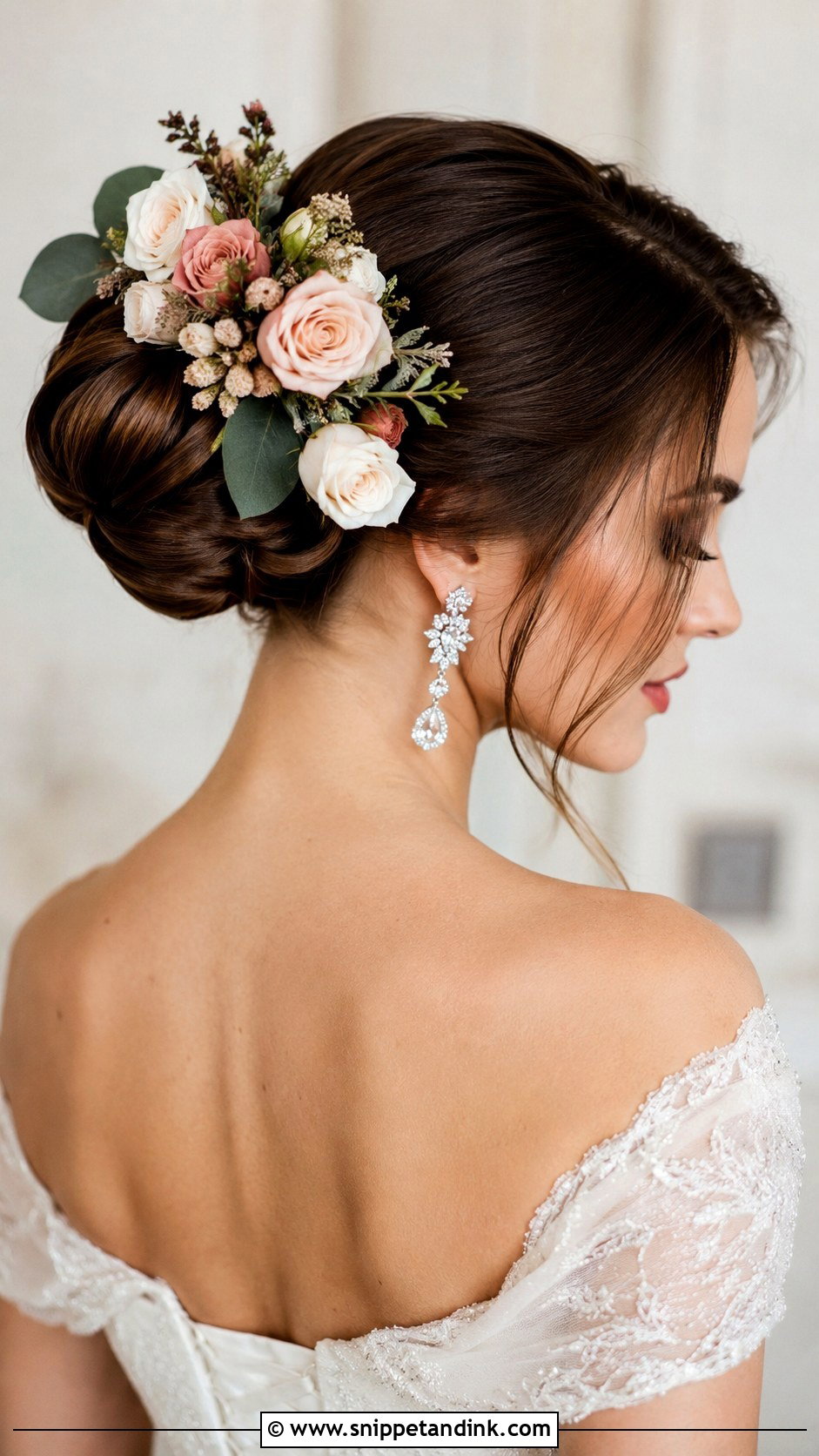 Bridal Bun With Statement Floral Piece - Snippet and Ink - 20 Bride Hair Flowers