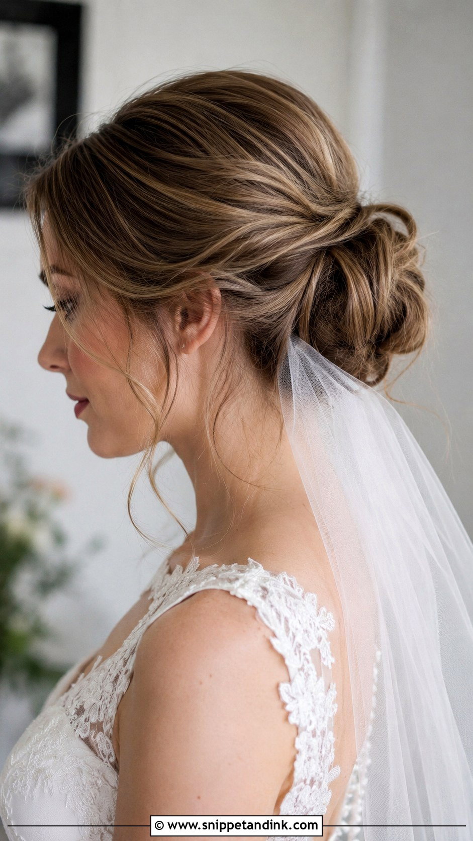 Bridal Bun With Tendrils for Fine Hair - Snippet and Ink - 25 Bridal Hair for Fine Hair Ideas