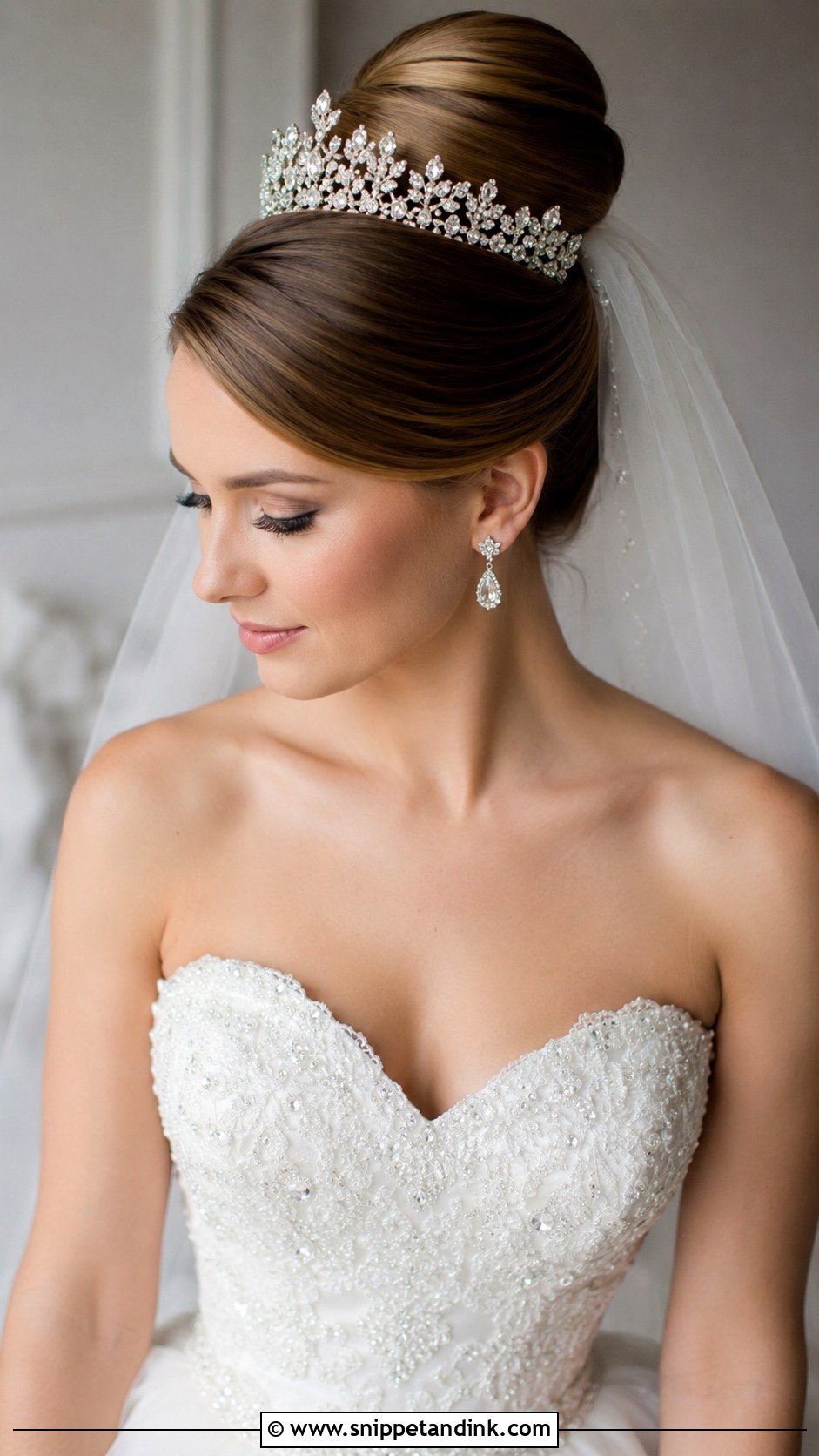 Bridal Bun With Tiara - Snippet and Ink - 20 Traditional Bridal Hairstyles