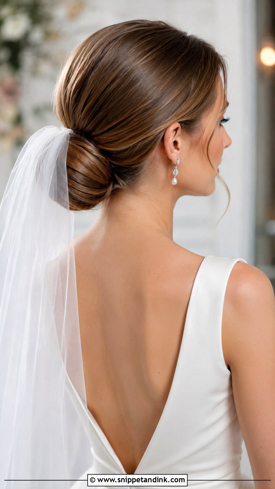 Bridal Bun With Veil - Snippet and Ink - 35 Hair Styles for Wedding