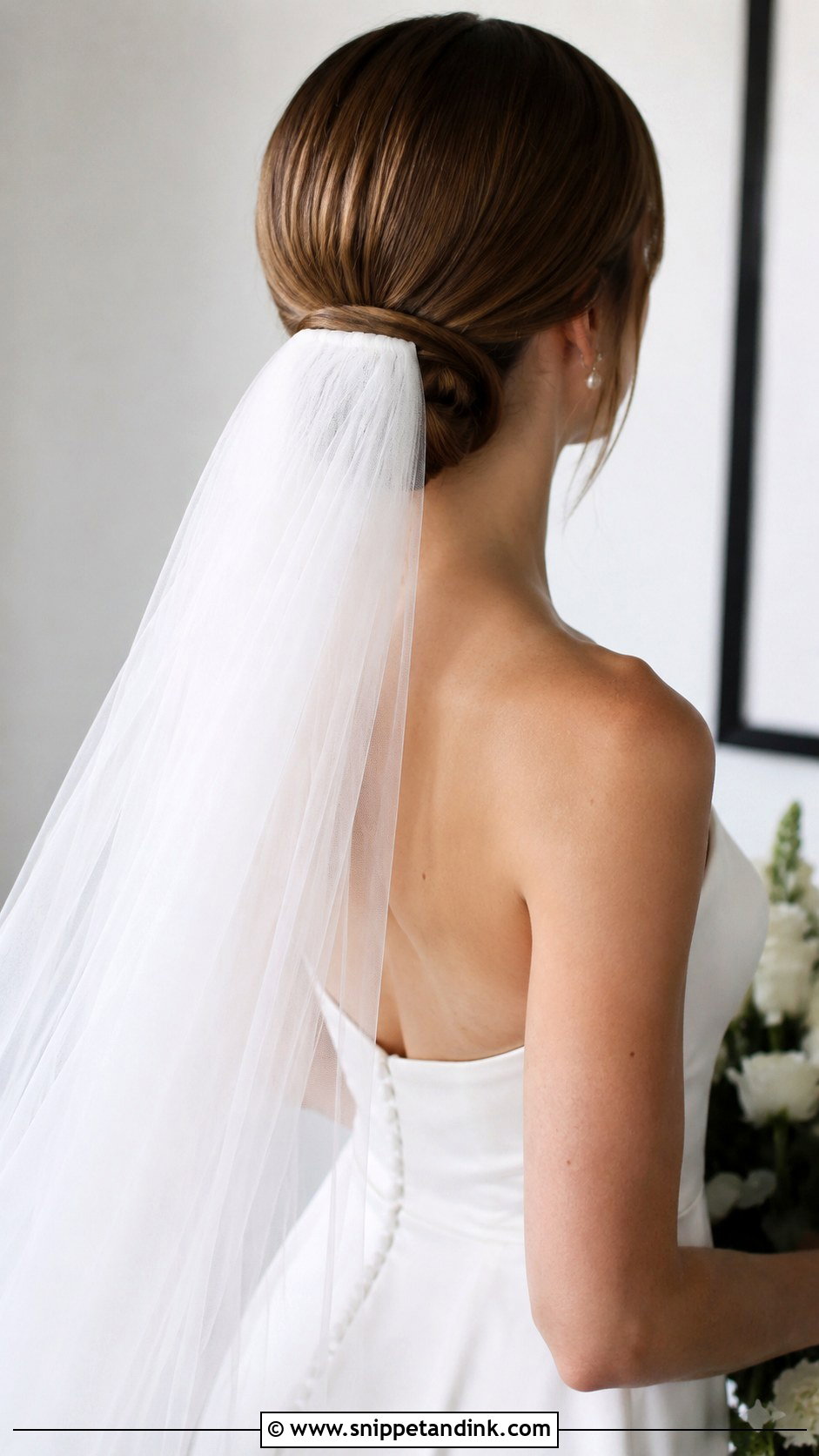 Bridal Bun With Veil - Snippet and Ink - 20 Hair Idea for Wedding Ideas
