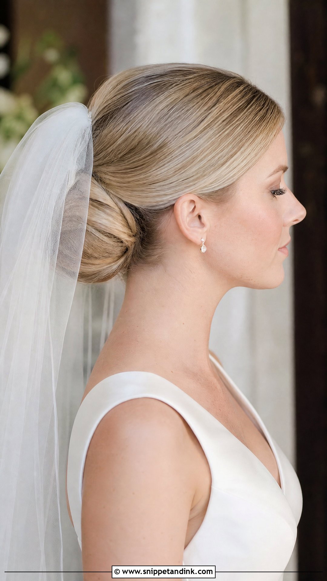 Bridal Bun With Veil - Snippet and Ink - 20 Modern Bridal Hairstyles