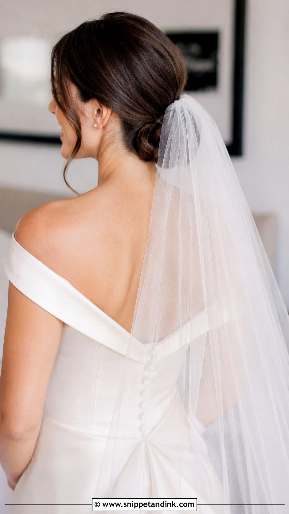 Bridal Bun With Veil - Snippet and Ink - 25 Bride Bun Hairstyles
