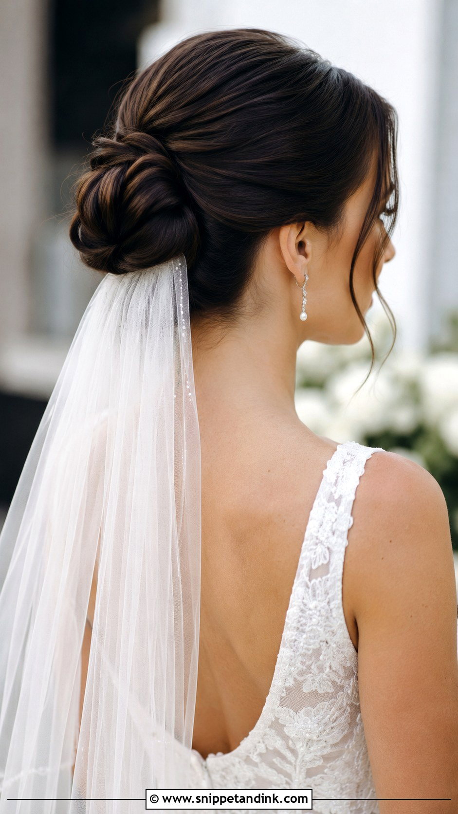 Bridal Bun With Veil - Snippet and Ink - 25 Brides Hair