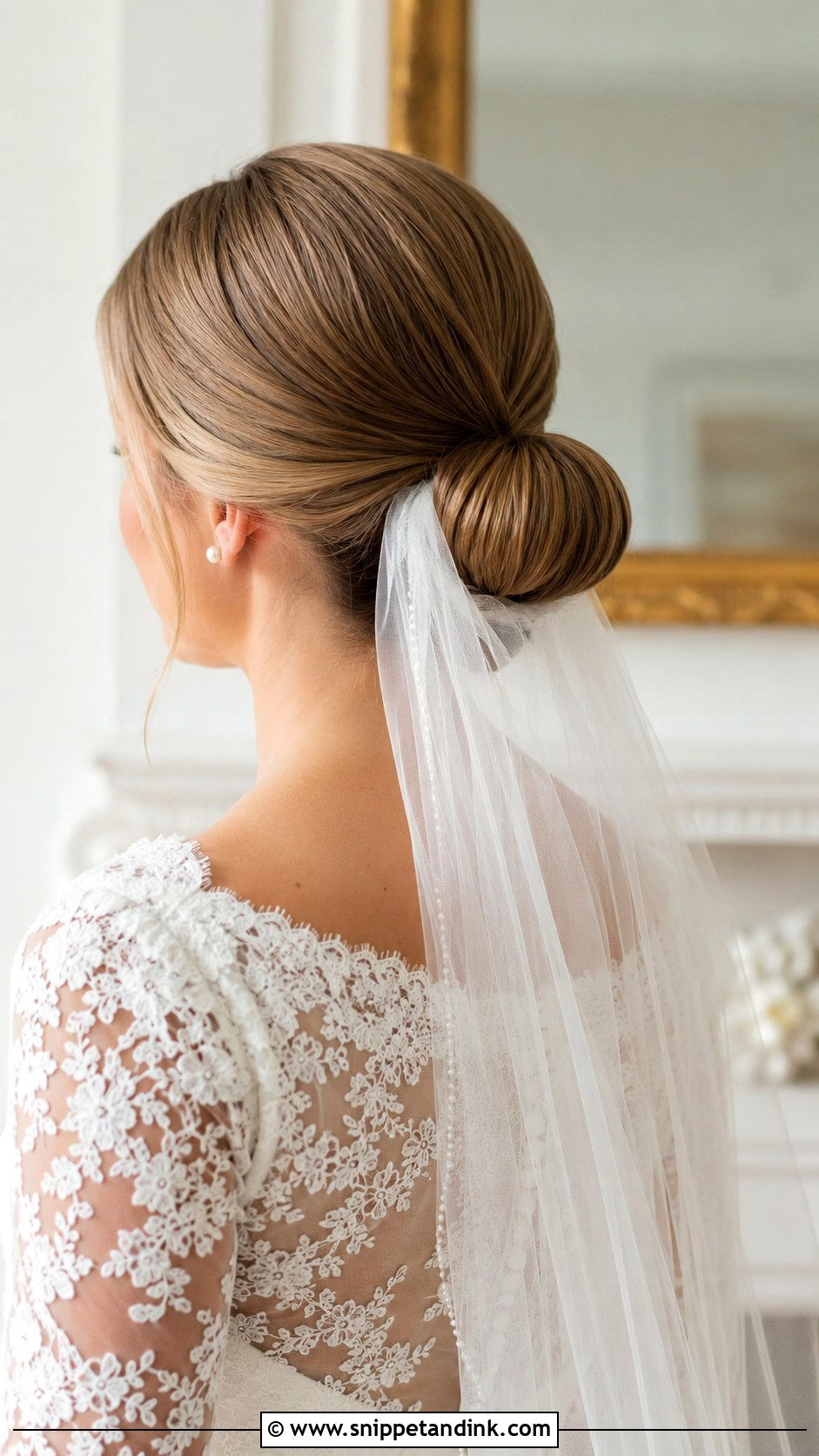 Bridal Bun With Veil - Snippet and Ink - 20 Bridal Bun Hairstyle Ideas