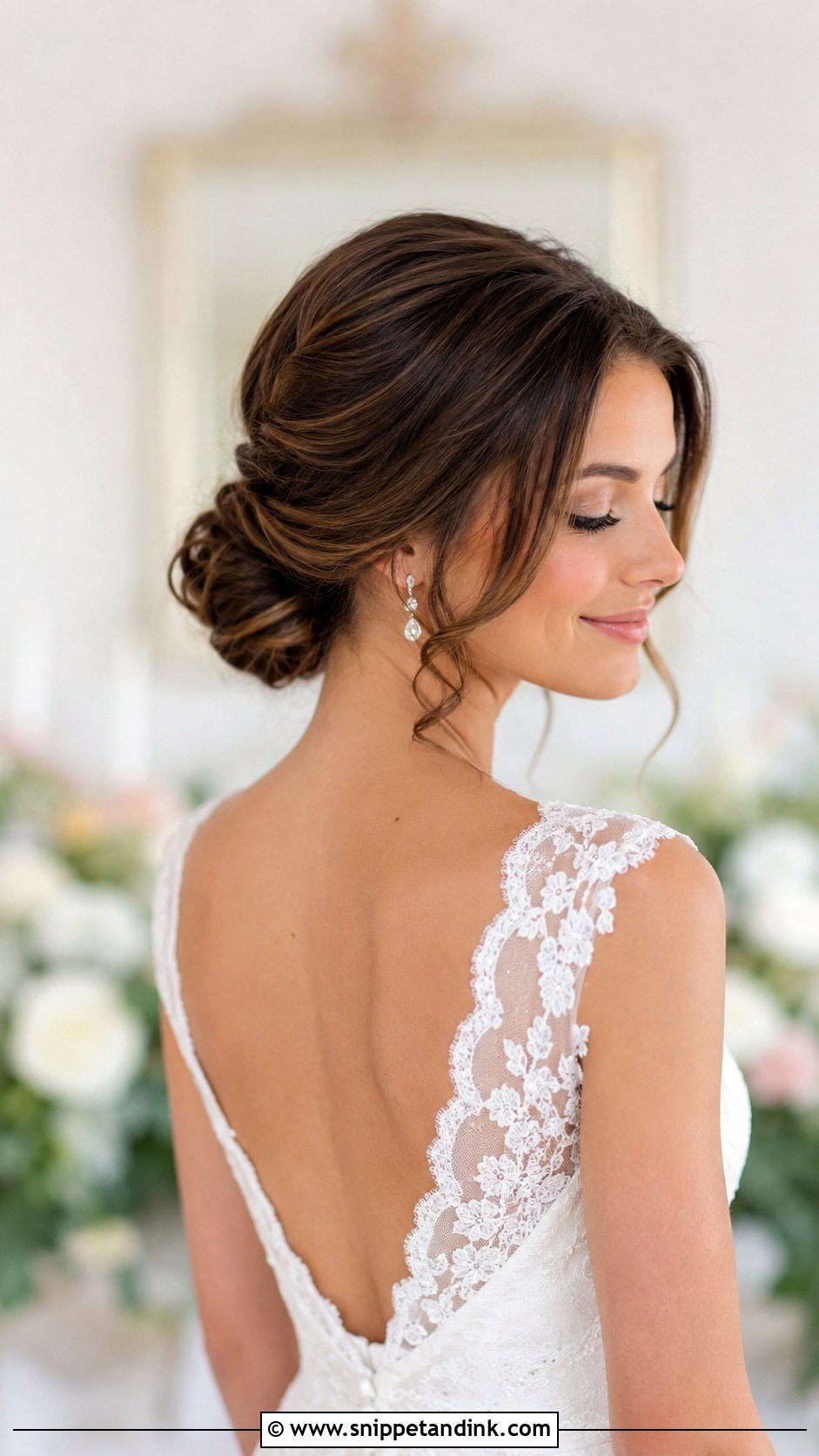 Bridal Bun with Tendrils - Snippet and Ink - 35 Bride Hairstyles