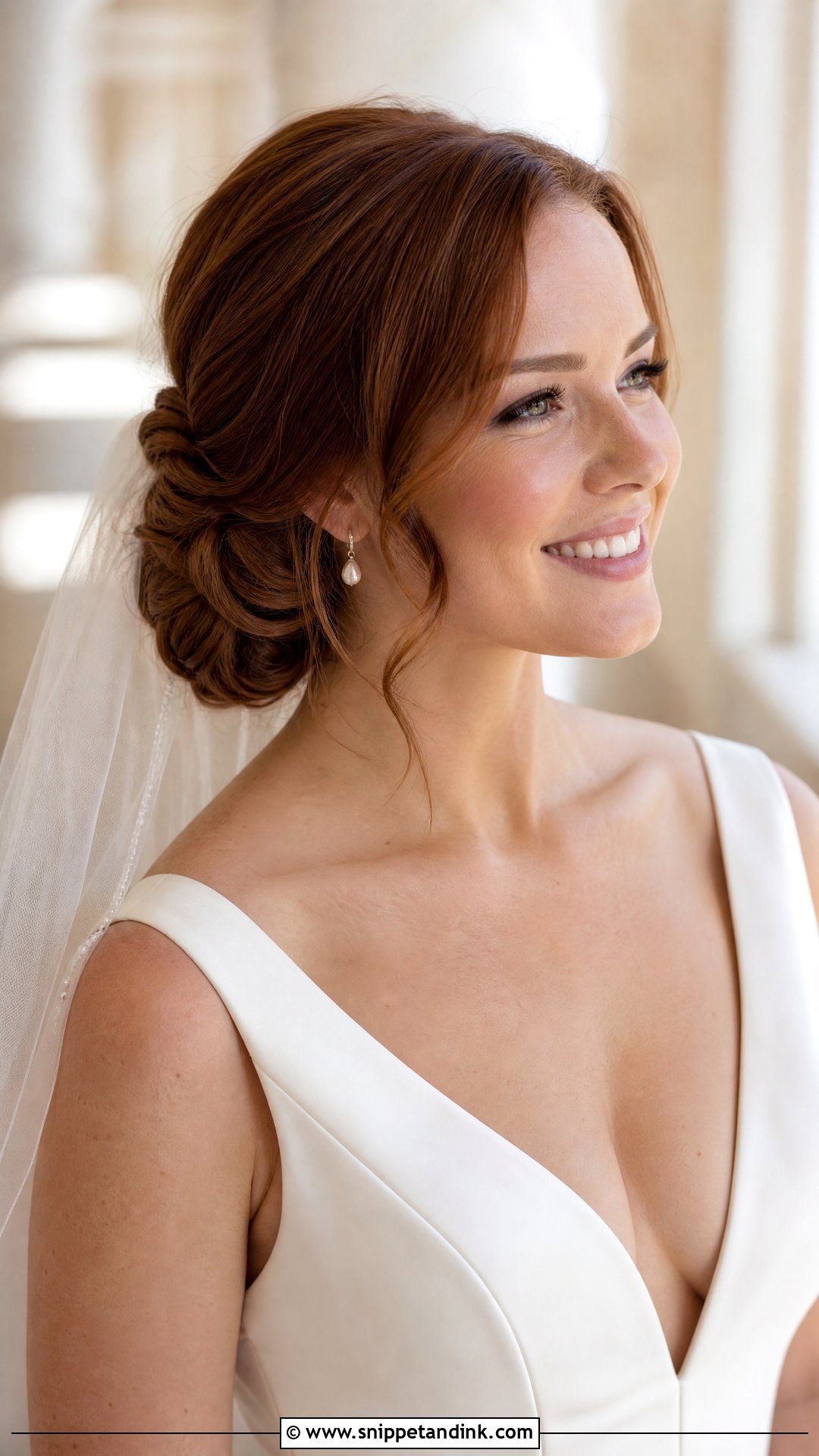 Bridal Chignon - Snippet and Ink - 15 Bridal Hair Aesthetic Ideas