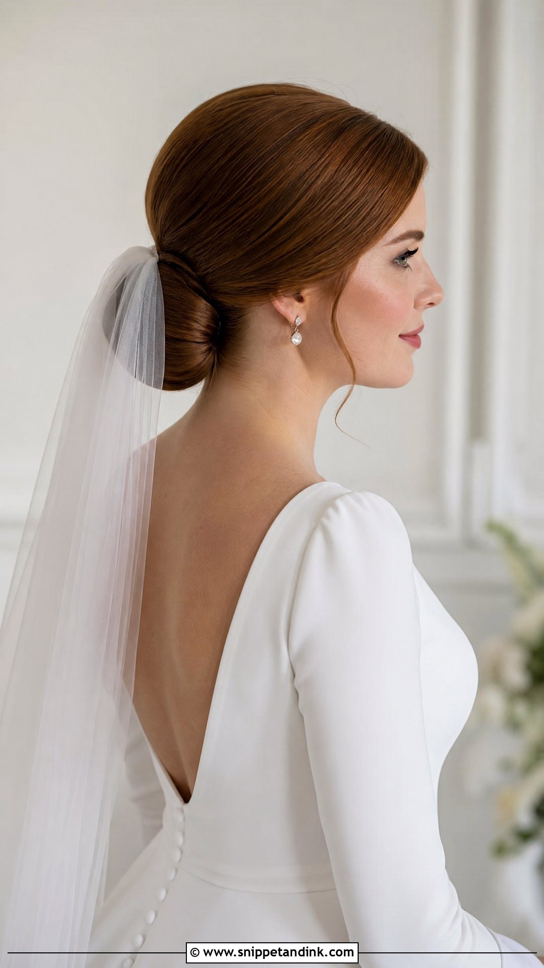 Bridal Chignon - Snippet and Ink - 15 Bridal Hair Pulled Back Ideas