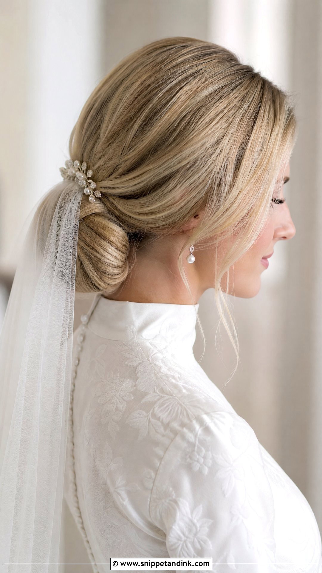 Bridal Chignon For Medium Hair - Snippet and Ink - 15 Bridal Hairstyles for Medium Hair