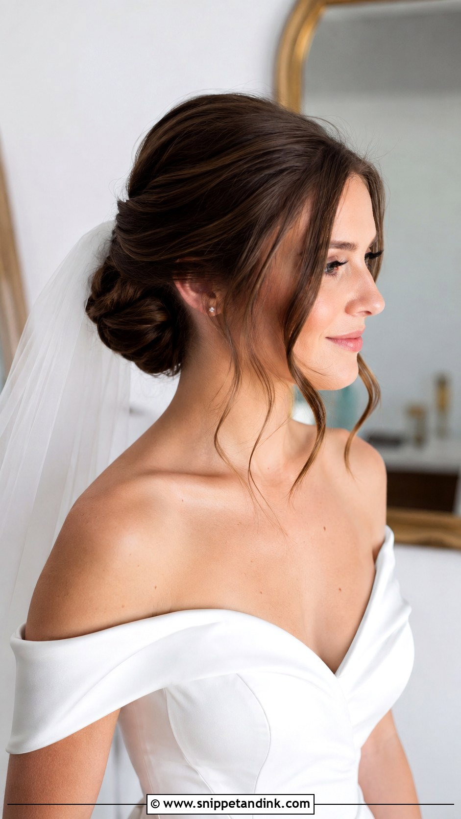 Bridal Chignon With Face Framing Pieces - Snippet and Ink - 20 Latest Bridal Hairstyles