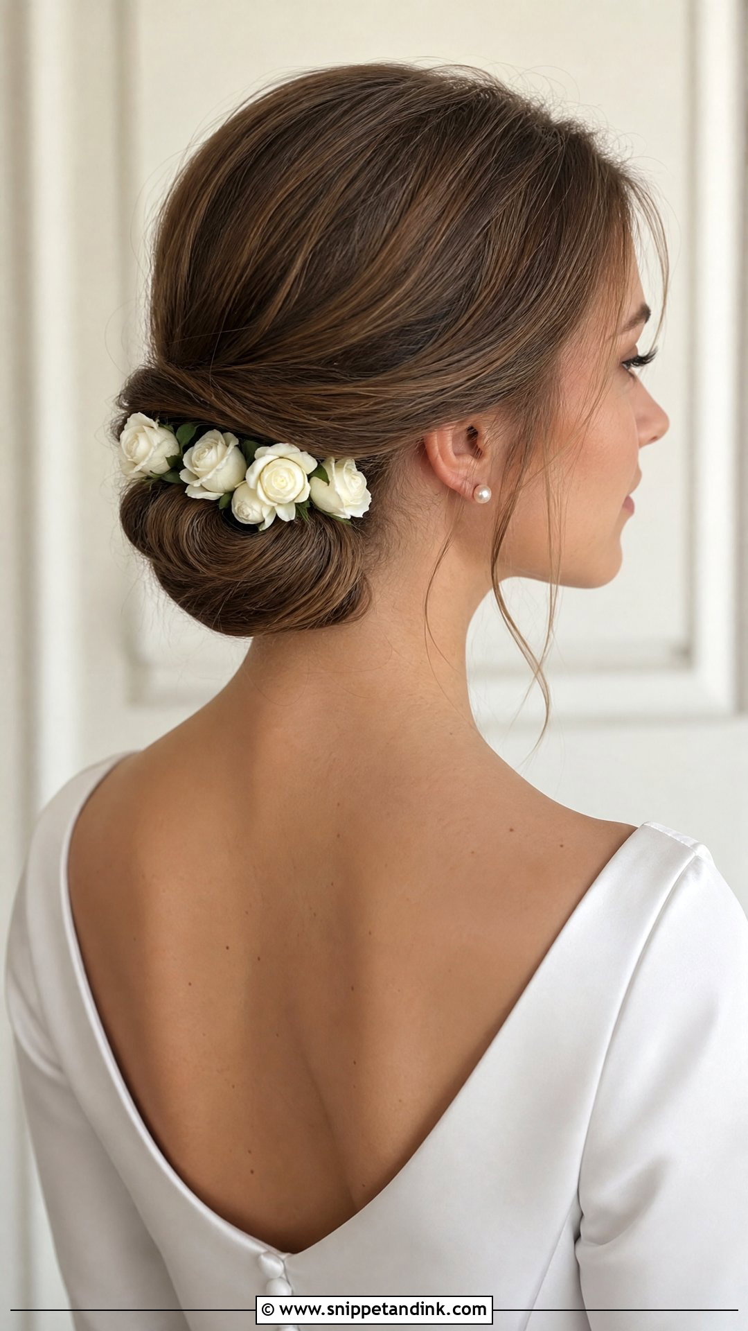 Bridal Chignon With Roses - Snippet and Ink - 15 Bridal Hairstyles Flowers