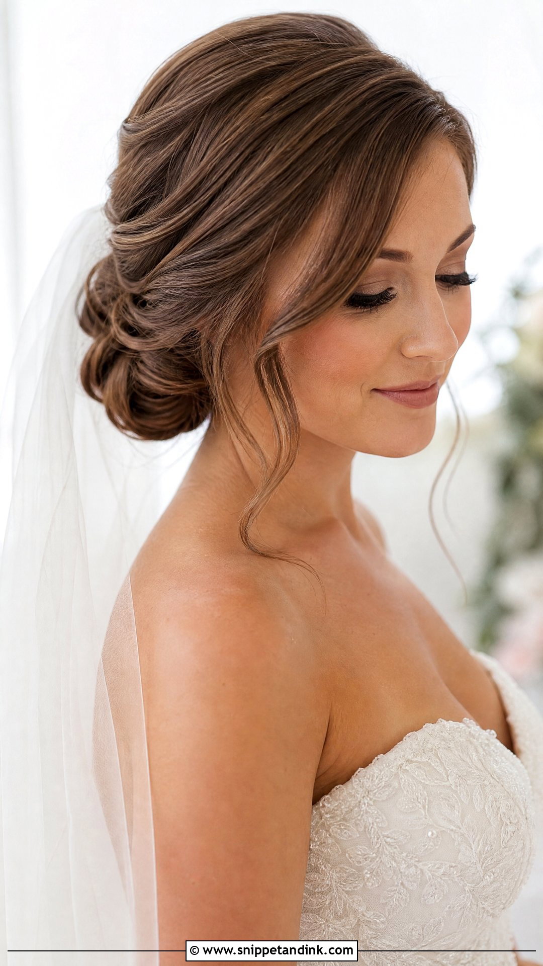Bridal Chignon With Side Bangs - Snippet and Ink - 15 Bridal Hairstyles Bangs