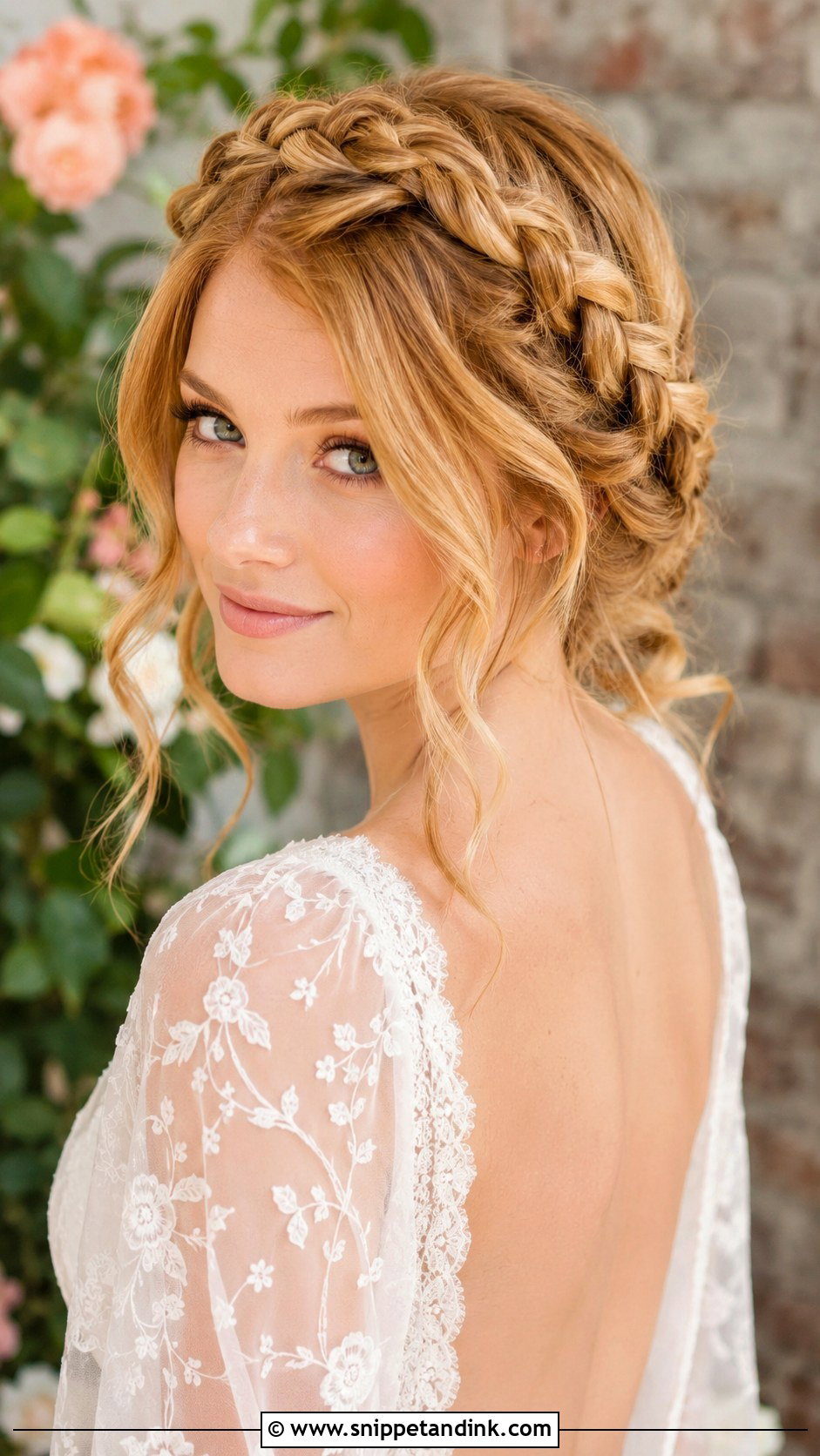 Bridal Crown Braid - Snippet and Ink - 20 Bridal Hair 2024 Ideas