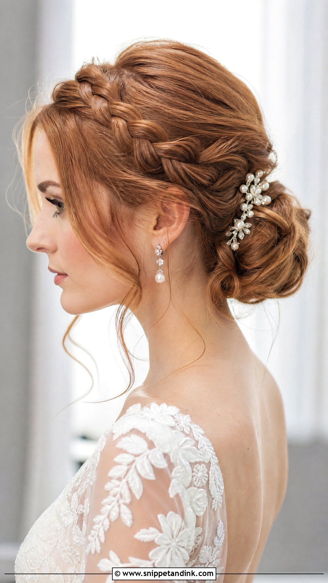 Bridal Crown Braid Bun - Snippet and Ink - 15 Bridal Traditional Hairstyle Ideas