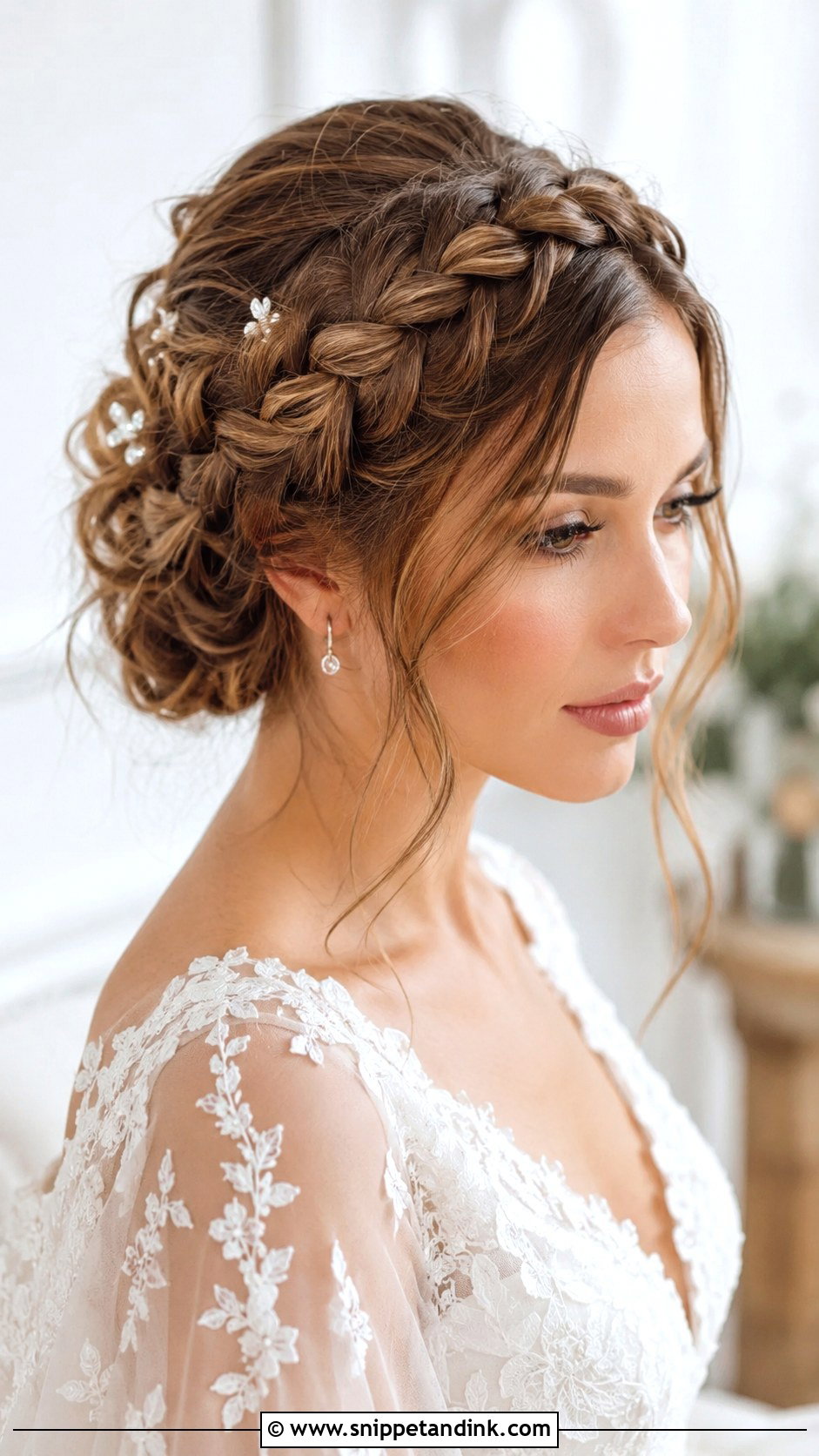 Bridal Crown Braid Hairstyle Video - Snippet and Ink - 20 Bridal Hairstyles Videos