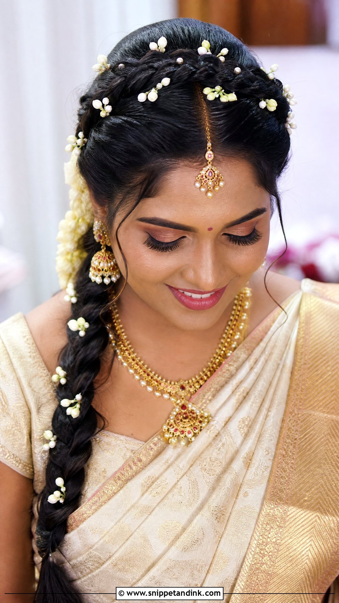 Bridal Crown Braid - Snippet and Ink - 15 Braided Hairstyles for Indian Bride