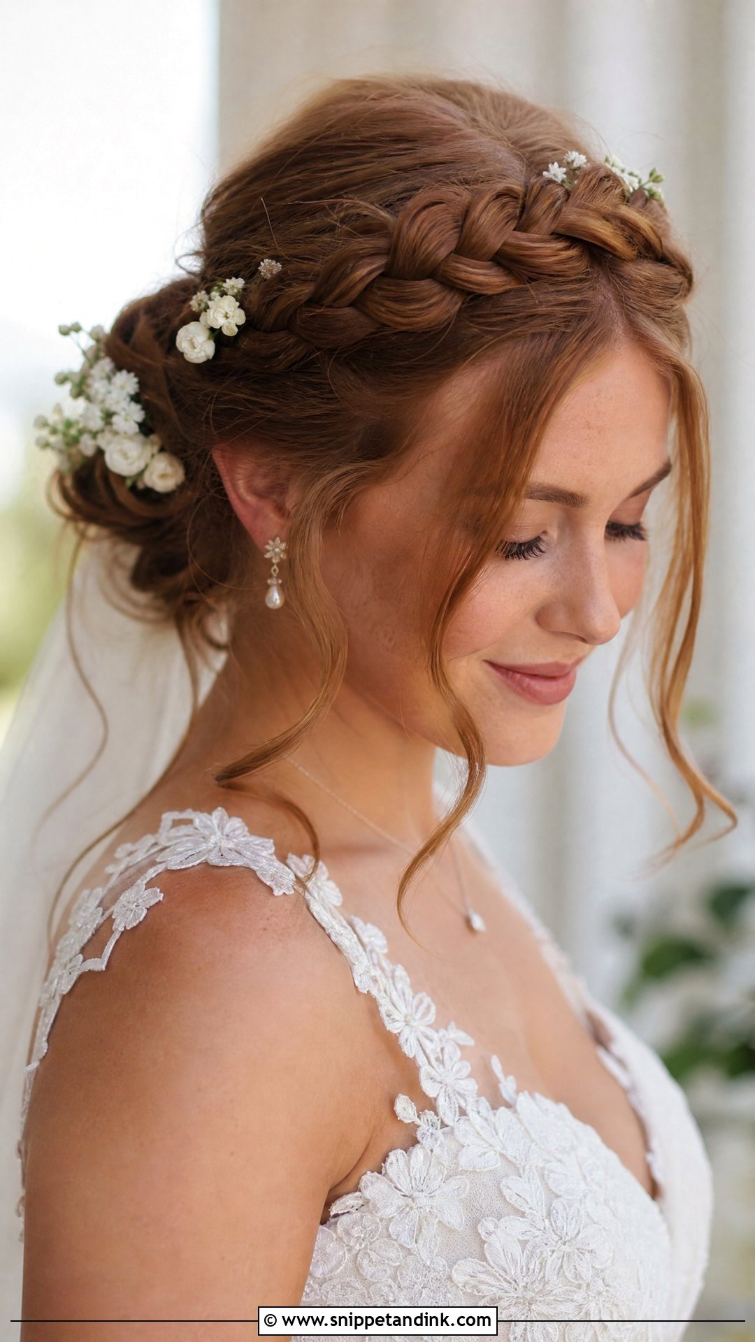Bridal Crown Plait - Snippet and Ink - 15 Bridal Hair Plait Ideas