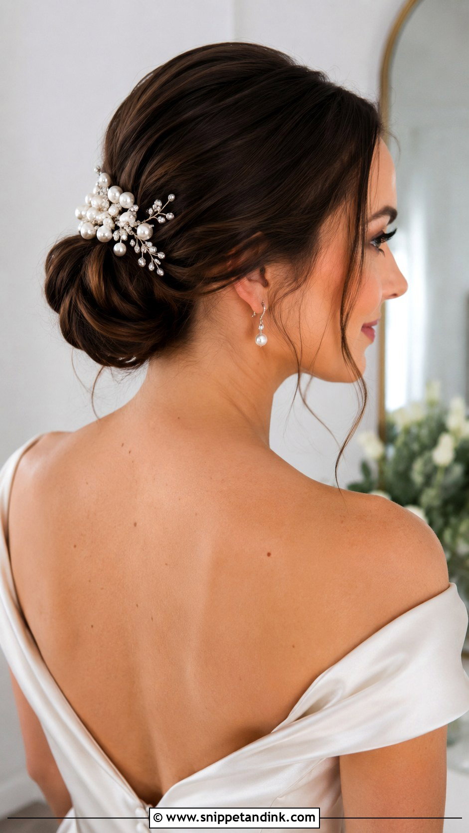 Bridal Crown With Long Waves - Snippet and Ink - 20 Bride Hair Jewelry Ideas