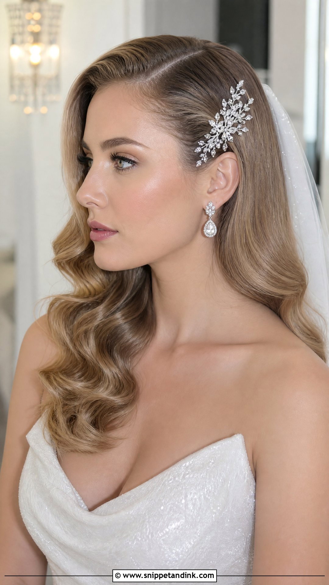 Bridal Crystal Hair Comb - Snippet and Ink - 15 Bridal Hair Ornaments