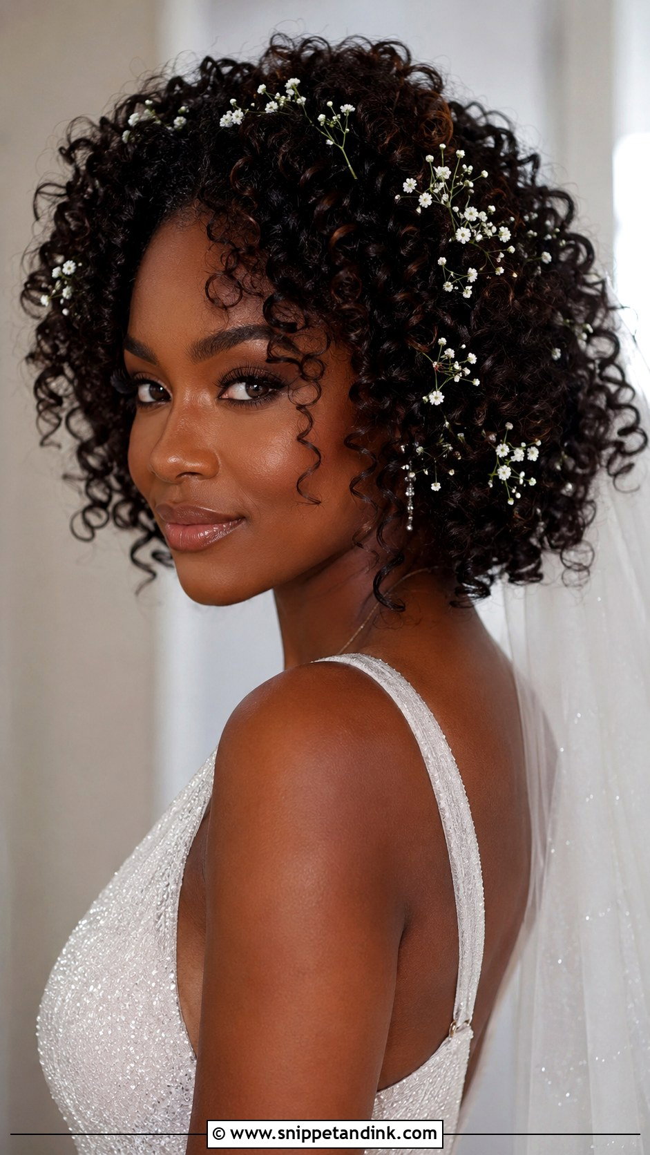 Bridal Curly Hairstyle With Flowers - Snippet and Ink - 20 Bridal Hairstyle with Flowers