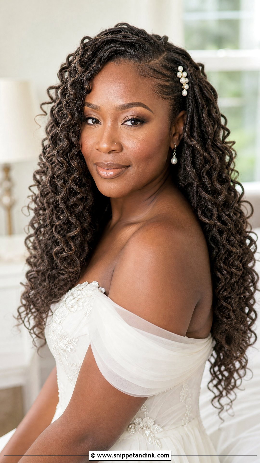 Bridal Curly Locs - Snippet and Ink - 15 Bridal Dreadlocks Hairstyles Black Women