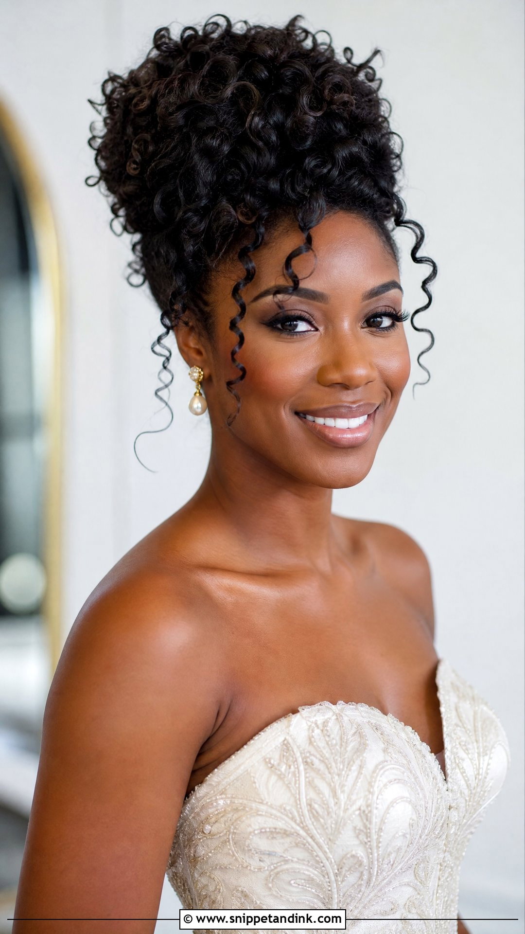 Bridal Curly Updo - Snippet and Ink - 20 Trending Bridal Hairstyles 2025