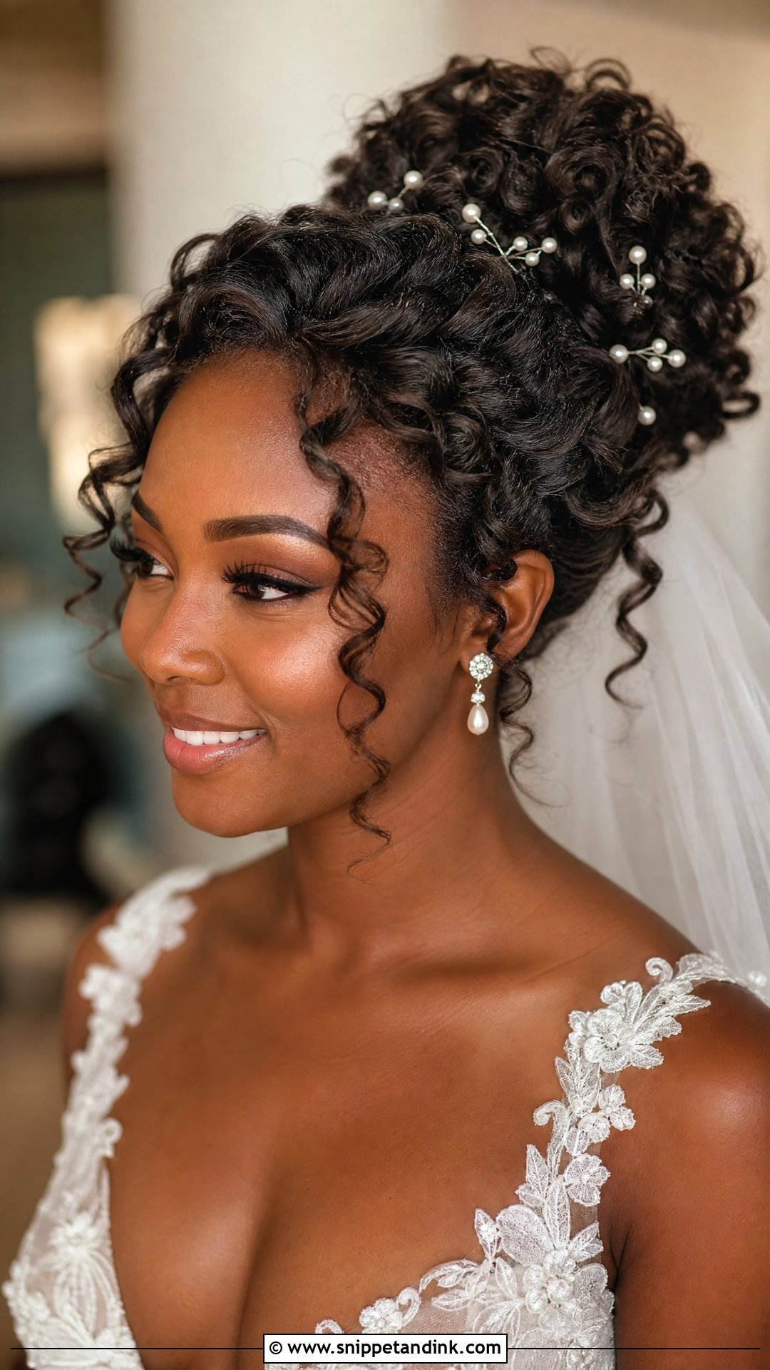 Bridal Curly Updo - Snippet and Ink - 15 Bridal Updos