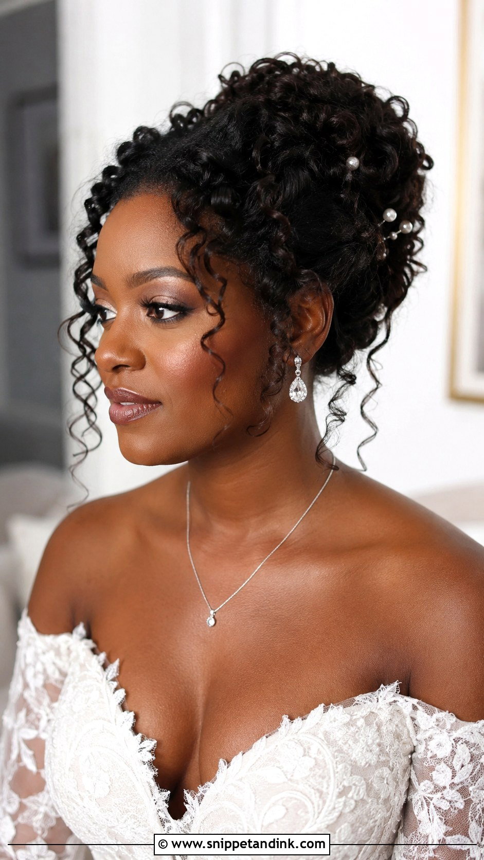 Bridal Curly Updo - Snippet and Ink - 20 Bridal Hairstyles for Wedding