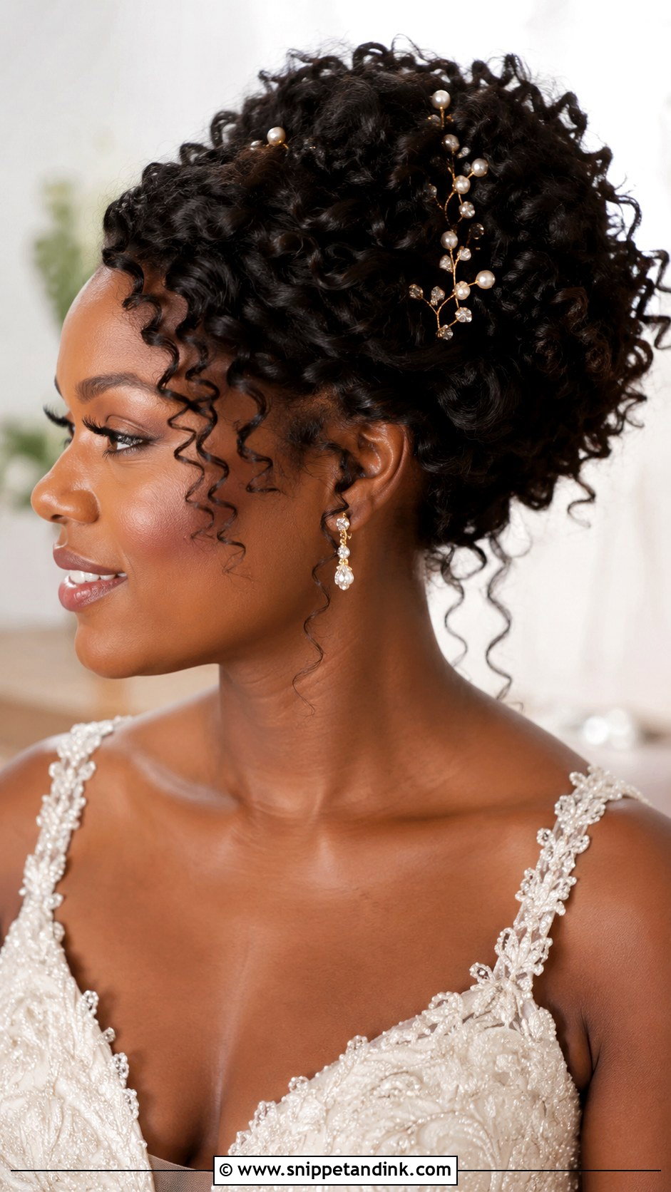 Bridal Curly Updo - Snippet and Ink - 20 Chic Bridal Hair Ideas