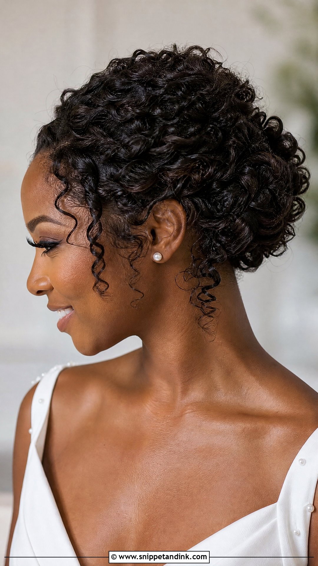 Bridal Curly Updo For Short Hair - Snippet and Ink - 15 Bridal Hair Updo Short Hair Ideas