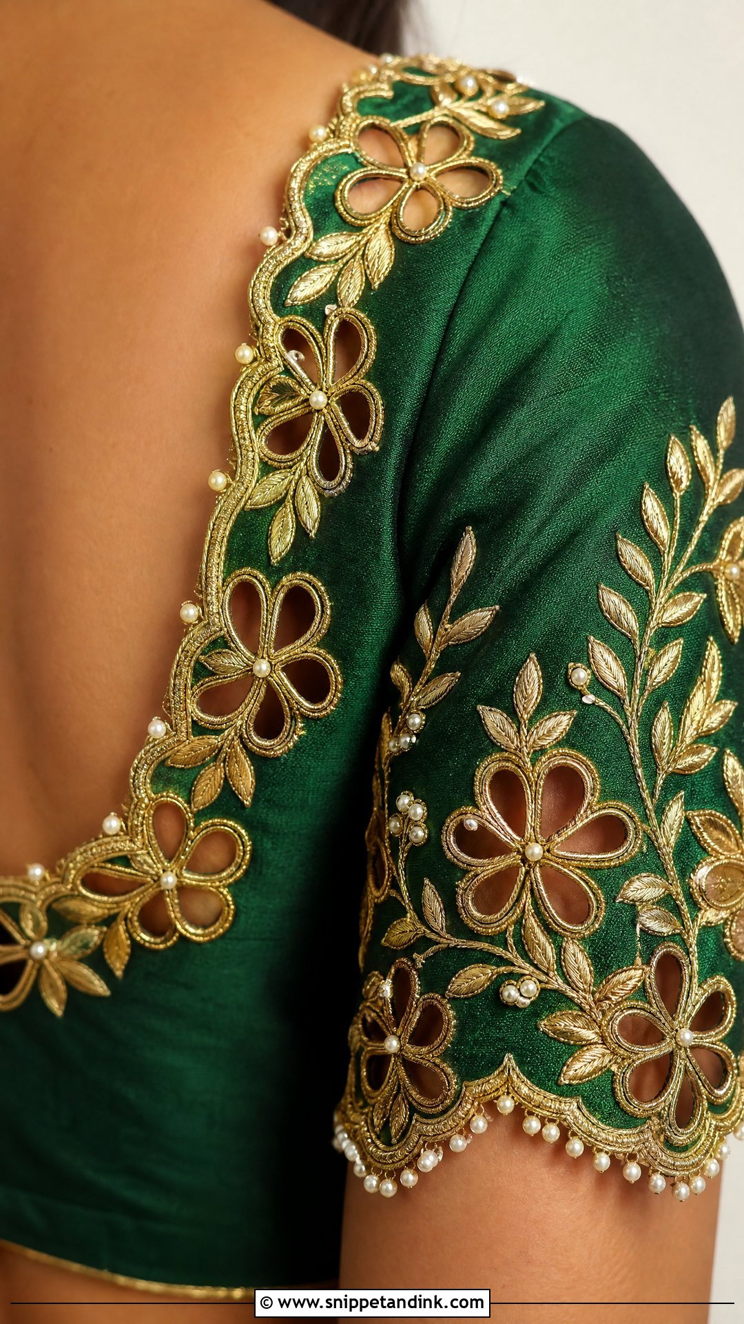 Bridal Cutwork Aari Work Blouse - Snippet and Ink - 25 Bridal Aari Work Ideas
