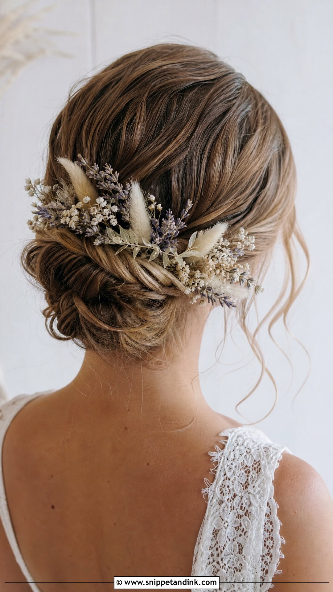 Bridal Dried Flower Hairpiece - Snippet and Ink - 15 Floral Hair Accessories Brides