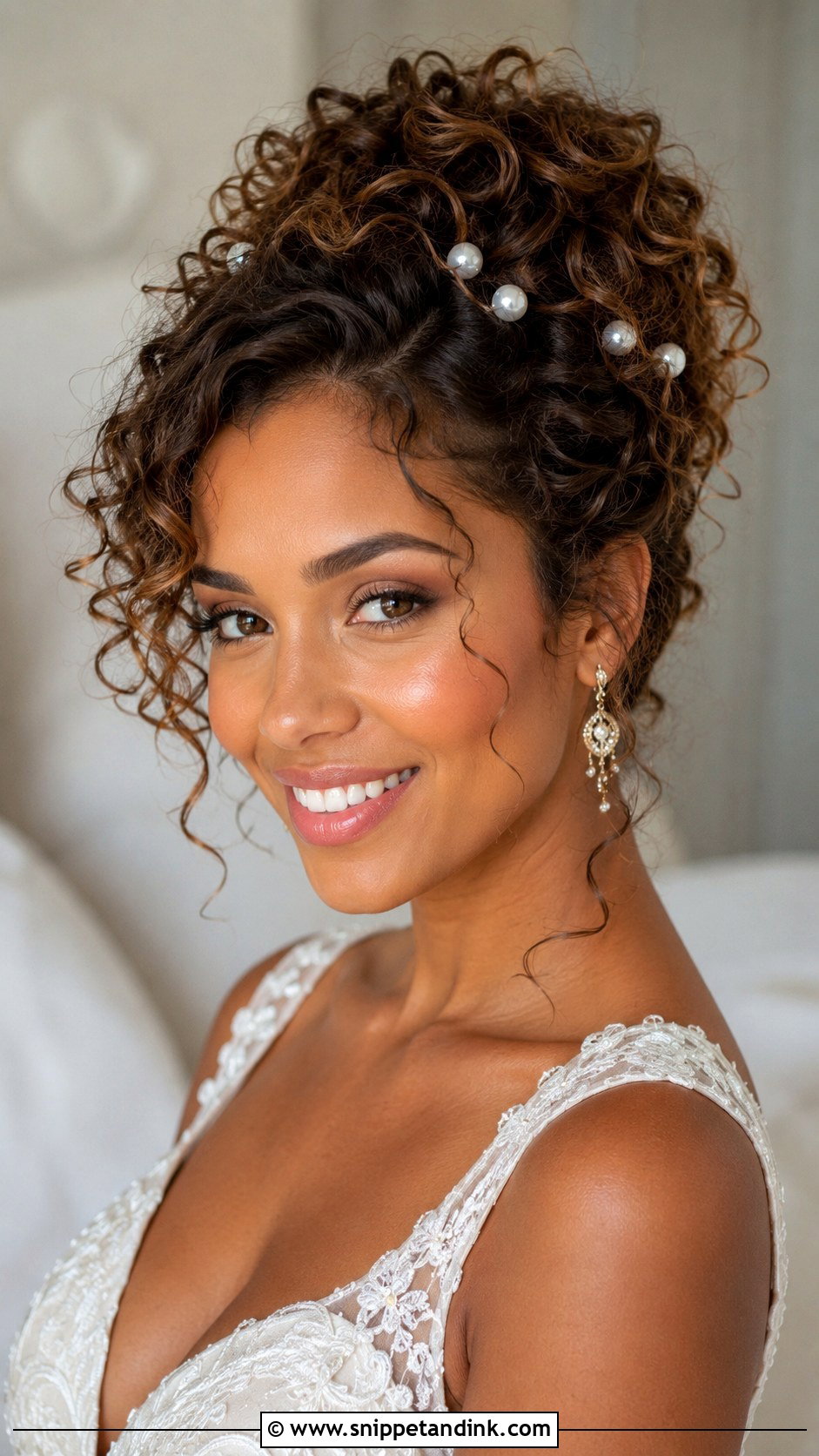 Bridal Engagement Curly Updo - Snippet and Ink - 20 Bridal Engagement Hairstyle Ideas