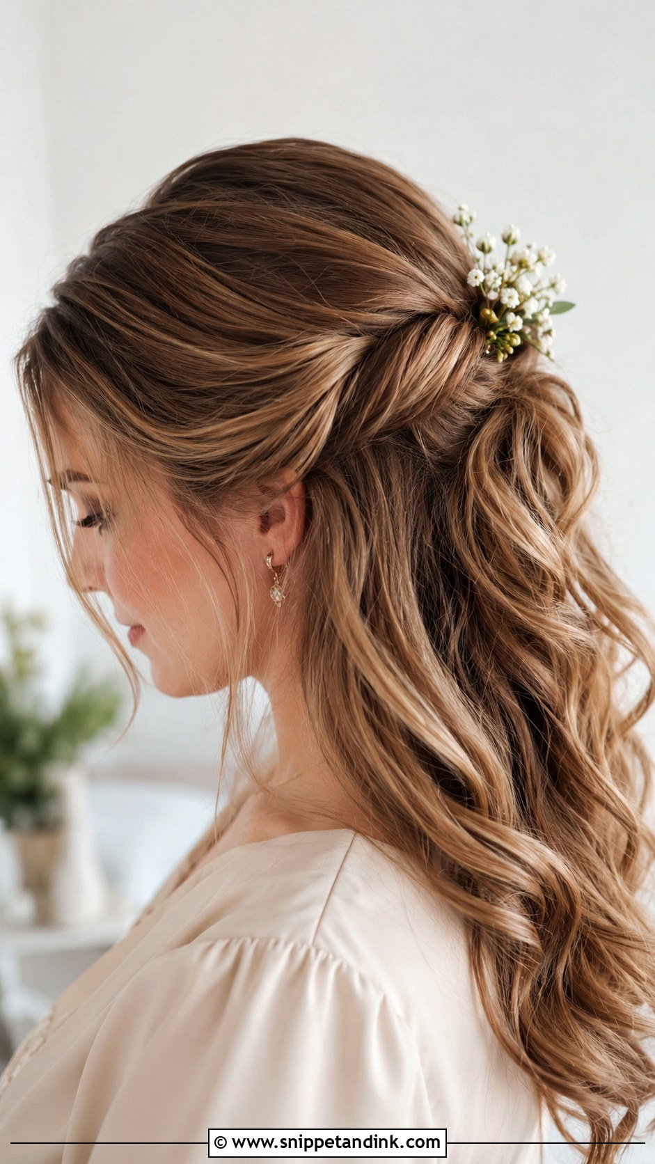 Bridal Engagement Half Up Half Down Hair - Snippet and Ink - 20 Bridal Engagement Hairstyle Ideas