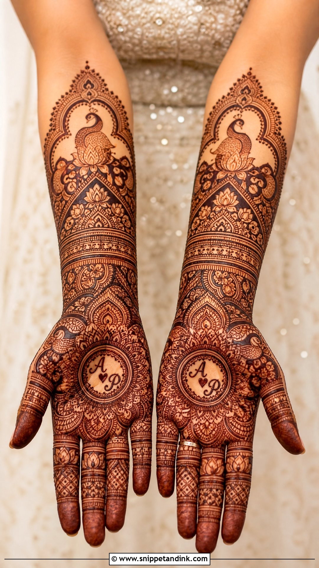 Bridal Engagement Mehndi Design - Snippet and Ink - 25 Mehndi Designs for Engagement