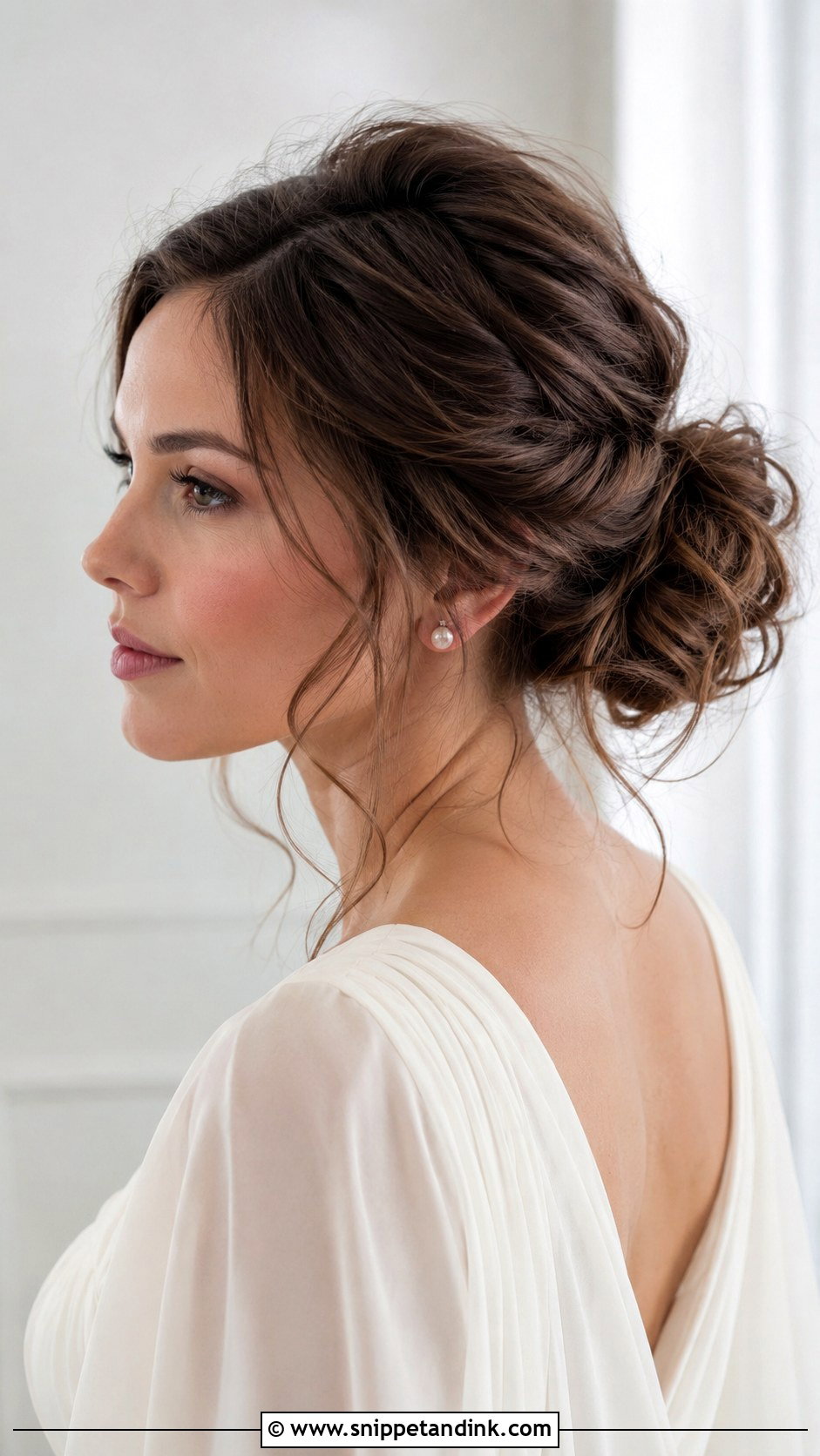 Bridal Engagement Messy Bun - Snippet and Ink - 20 Bridal Engagement Hairstyle Ideas