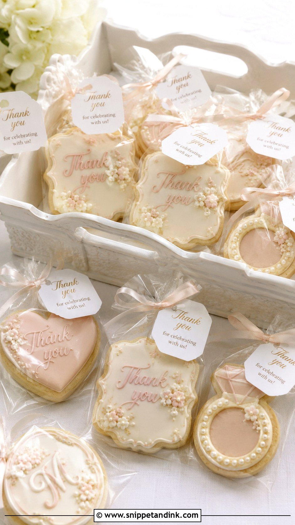 Bridal Favor Cookies - Snippet and Ink - 20 Bridal Cookies