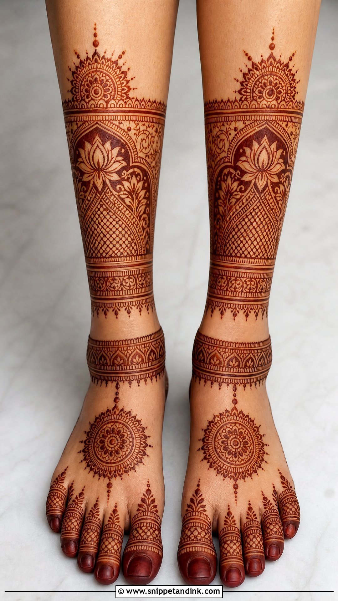 Bridal Feet Mehndi Design - Snippet and Ink - 35 Mehndi Designs