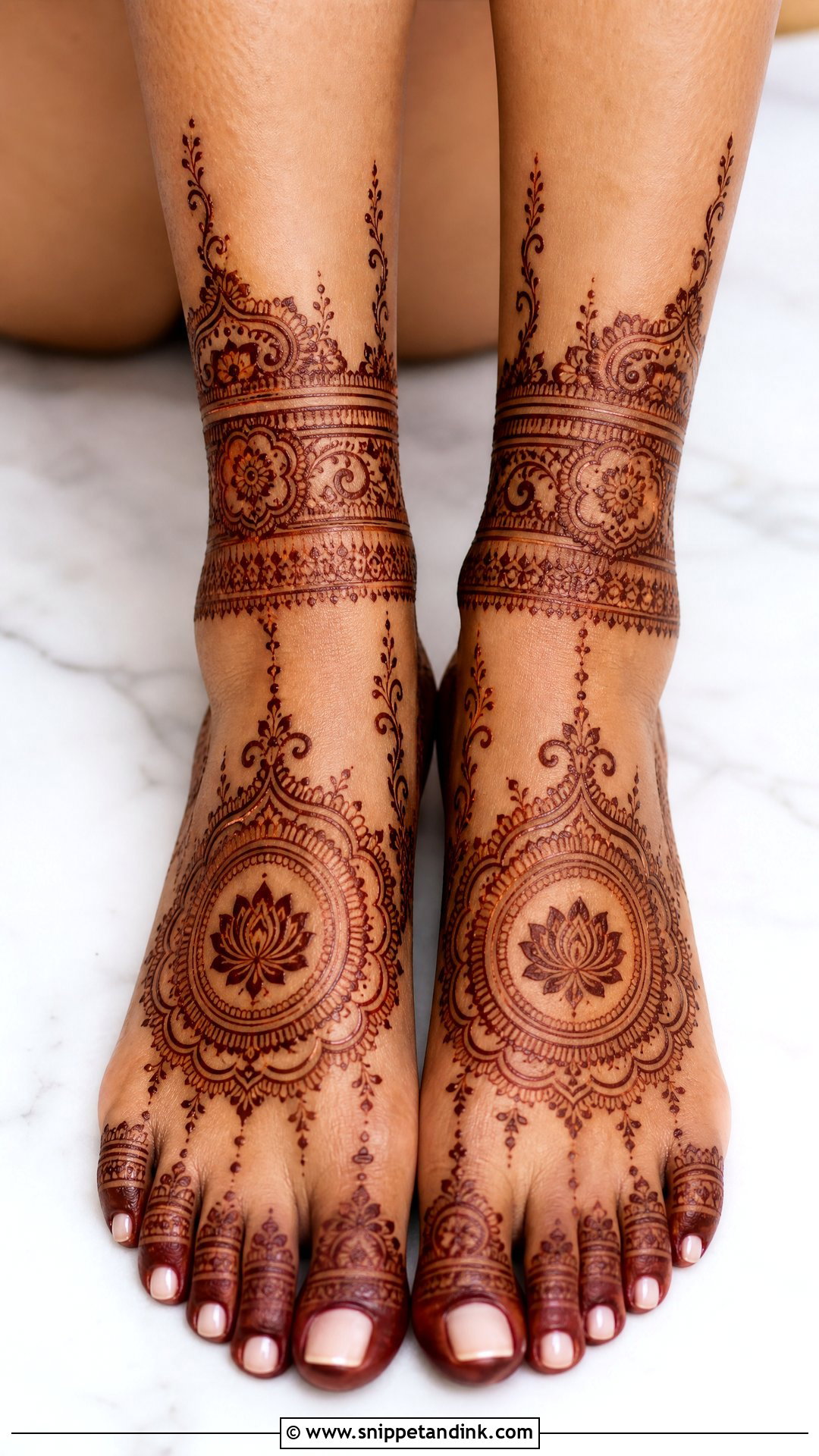 Bridal Feet Mehndi Design - Snippet and Ink - 30 Mehndi Design for Bride Ideas