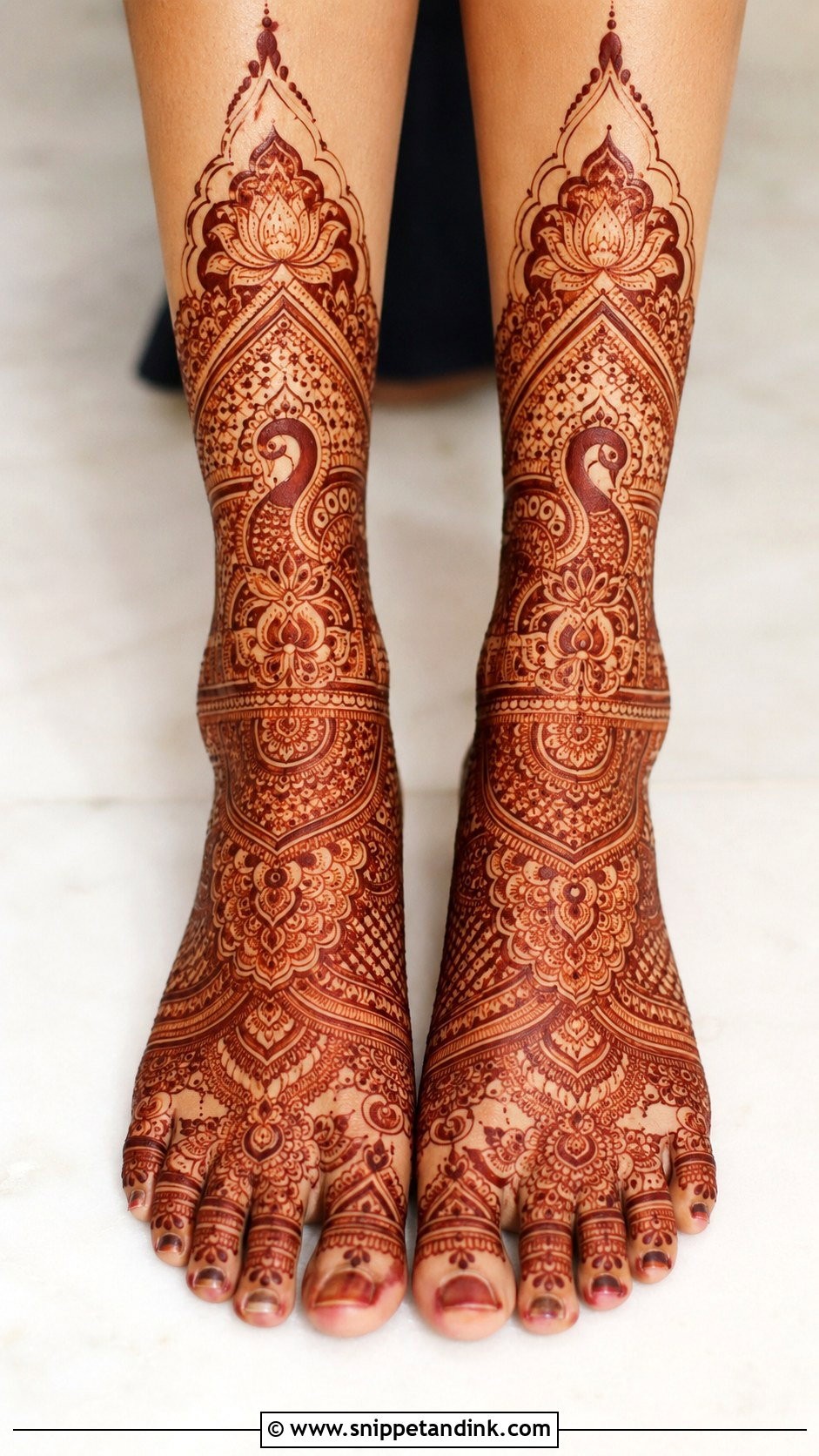 Bridal Feet Mehndi Design - Snippet and Ink - 35 Feet Mehndi Designs