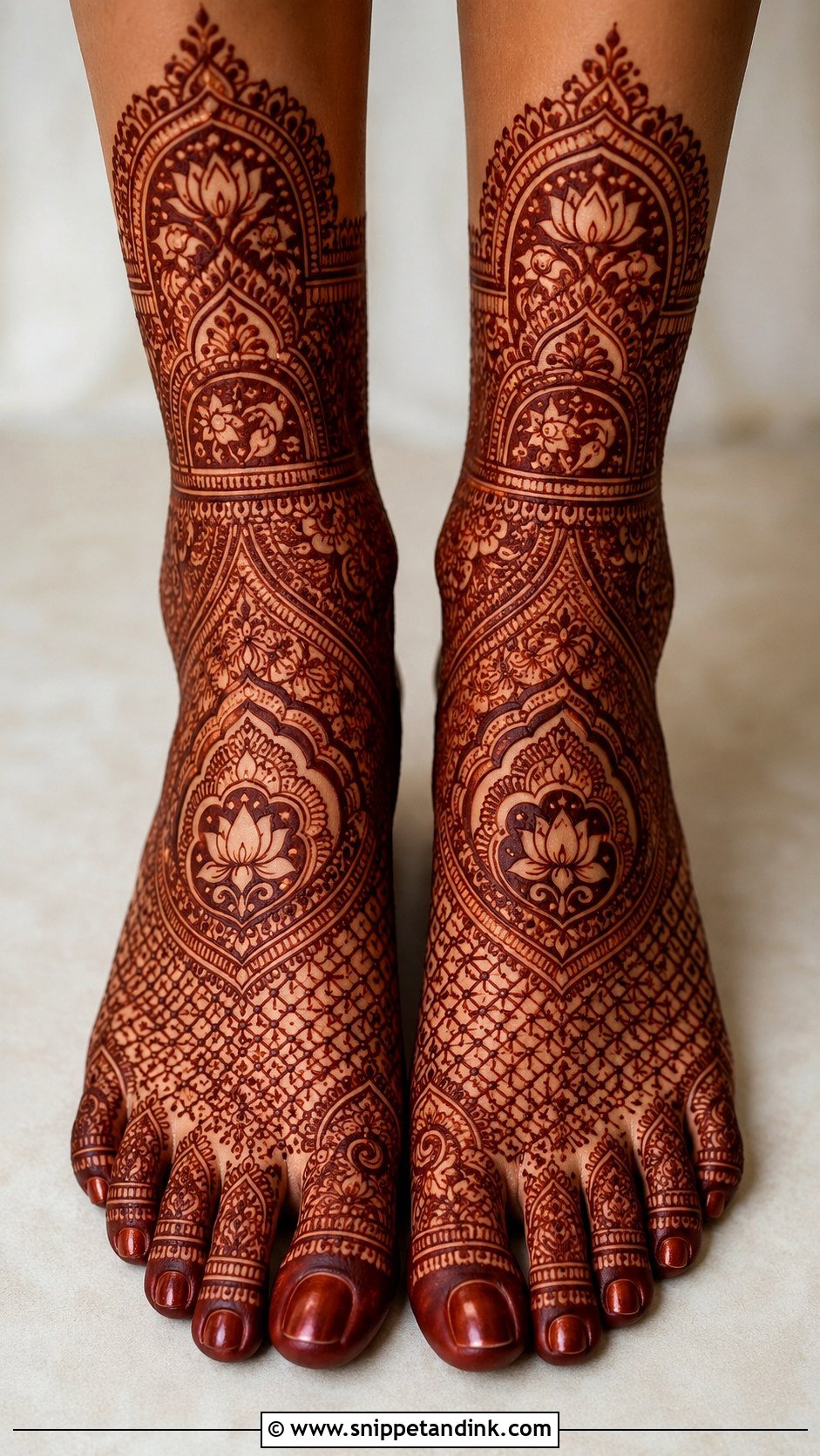 Bridal Feet Mehndi Design - Snippet and Ink - 35 Leg Mehndi Design Ideas