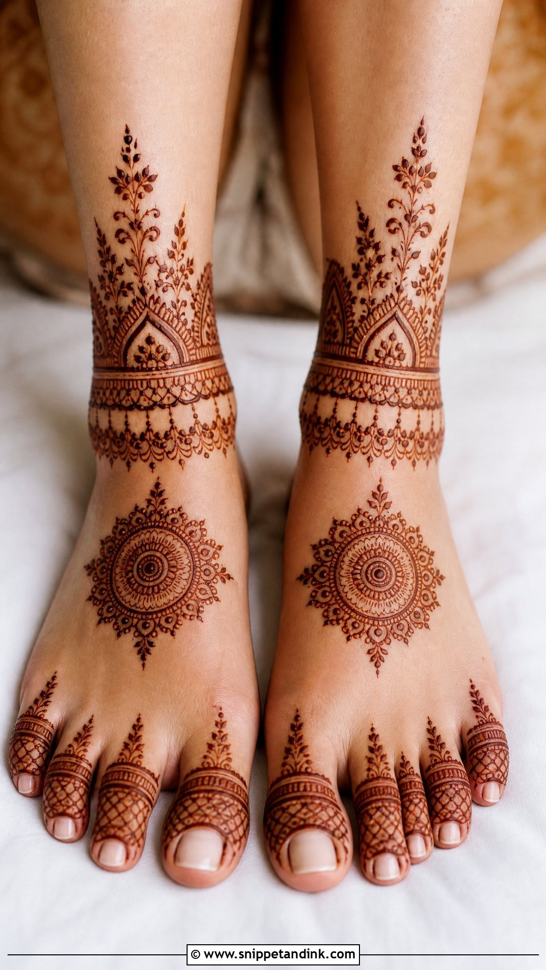 Bridal Feet Mehndi Design - Snippet and Ink - 20 Bridal Henna (Mehndi) Design Ideas