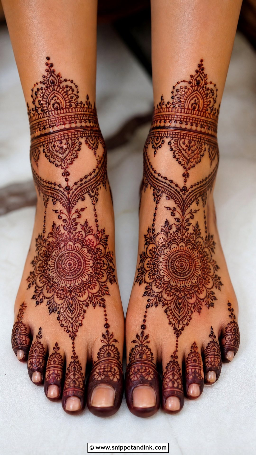 Bridal Feet Mehndi - Snippet and Ink - 25 Mehndi Bridal Look Ideas