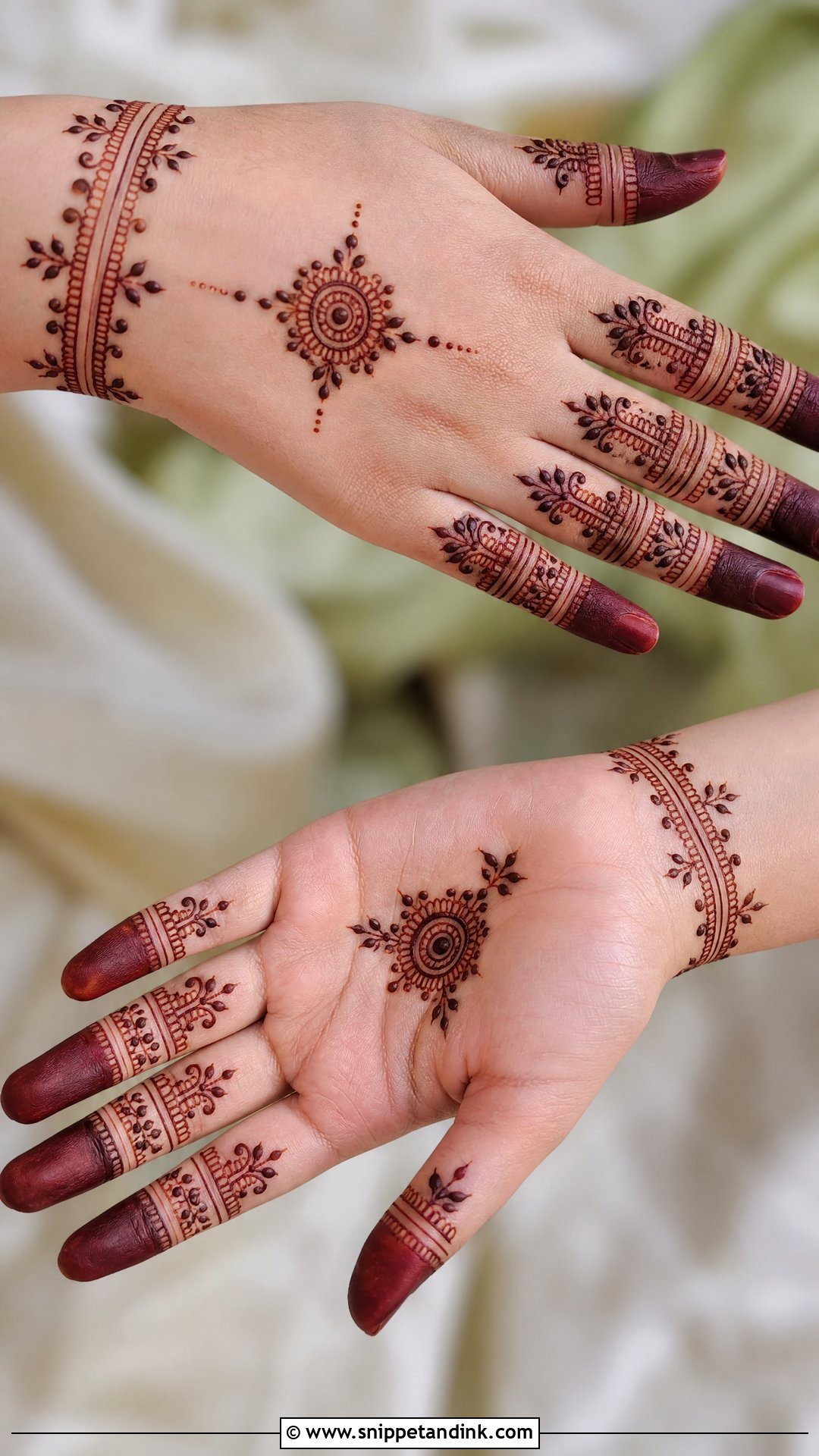 Bridal Finger Mehndi - Snippet and Ink - 25 Mehndi Bridal Look Ideas