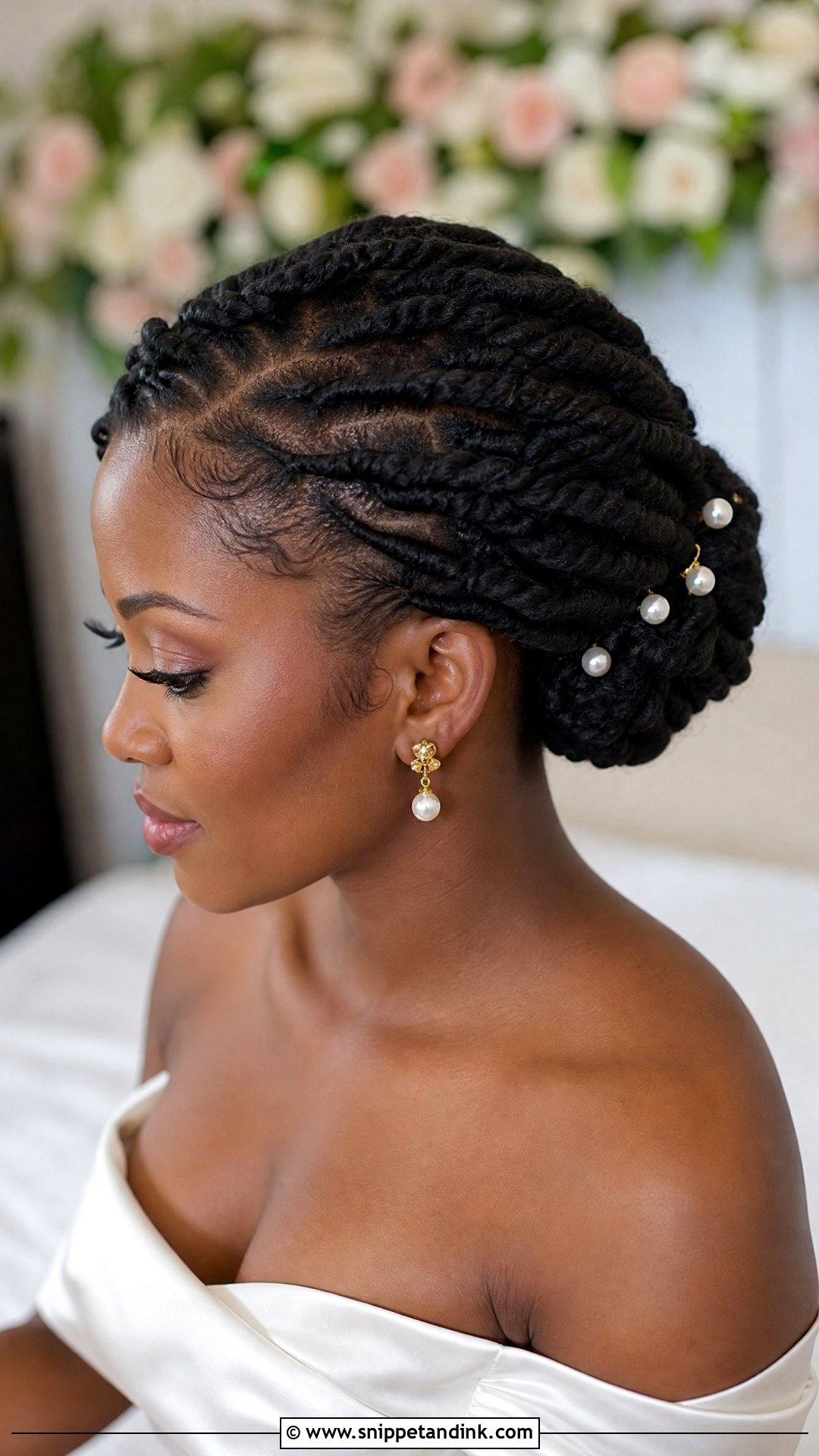Bridal Flat Twist Updo - Snippet and Ink - 15 Bridal Twist Hairstyles